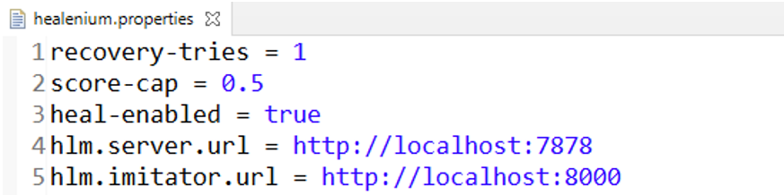 Healenium - properties