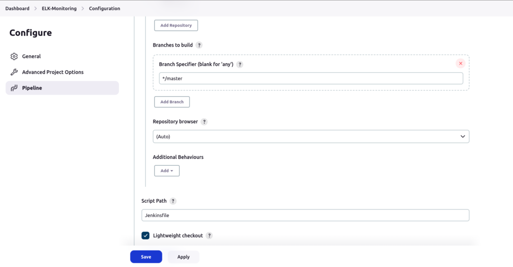 Adding Specific Branch