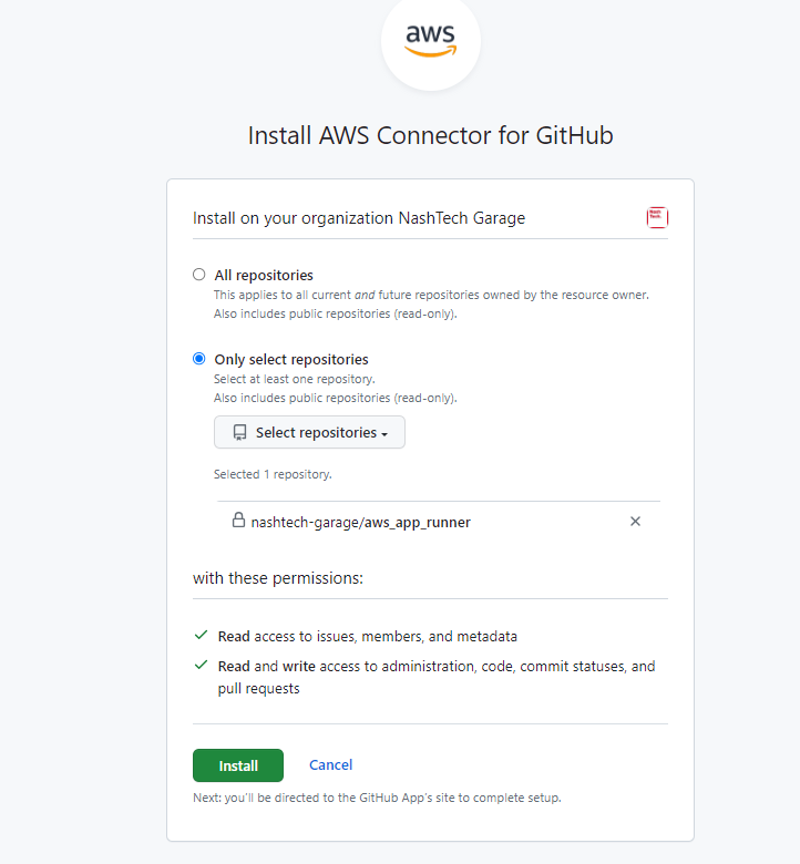 Choose specific repository