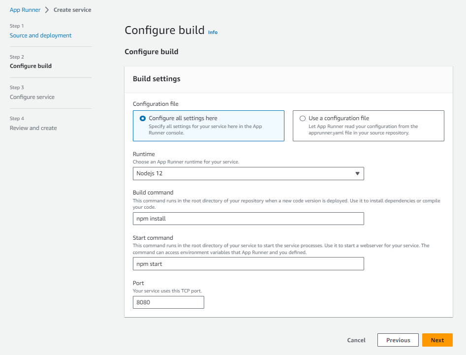 Update configuration value