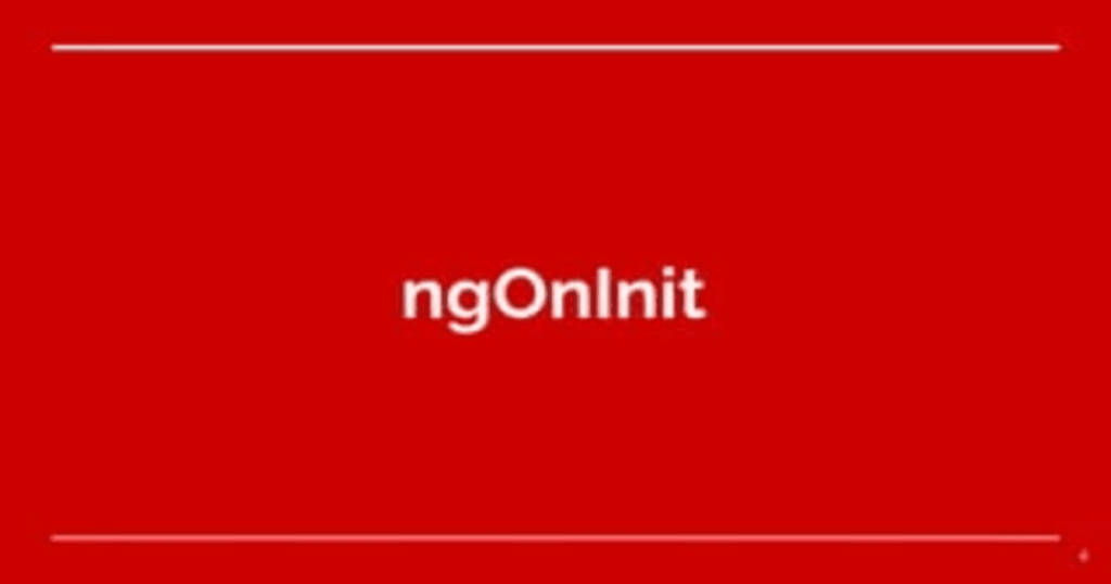 ngOnInit Lifecycle Hook