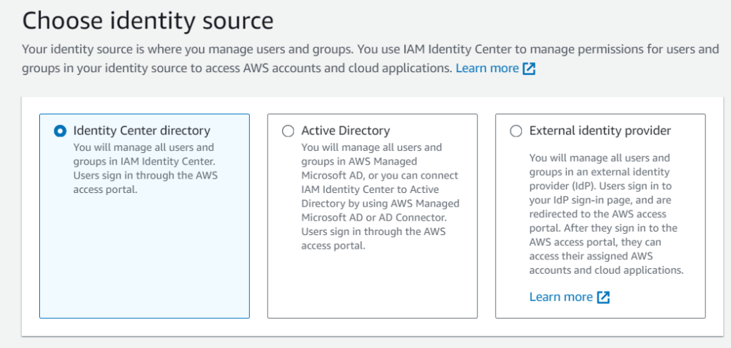 Consider choosing correct Identity source.