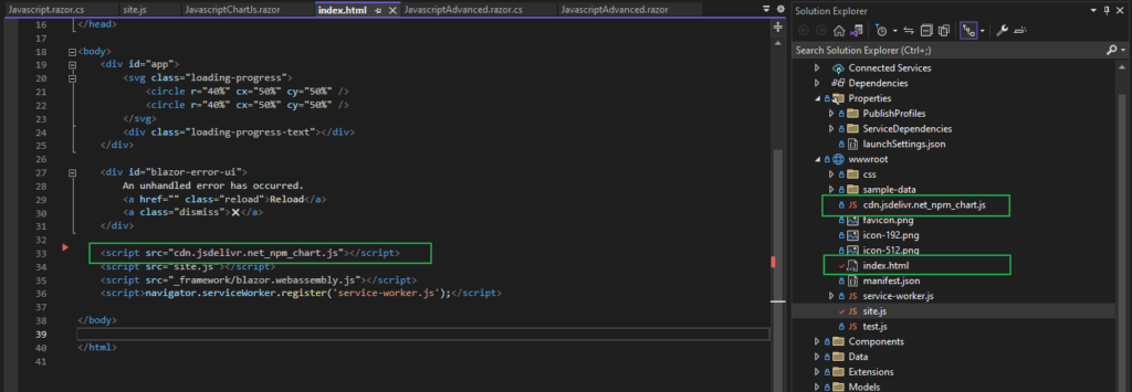Blazor chartjs register