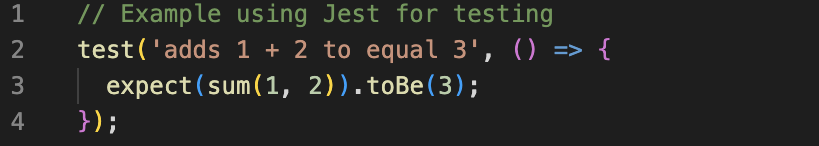best node.js practice is to do unit testing here is an example using Jest.