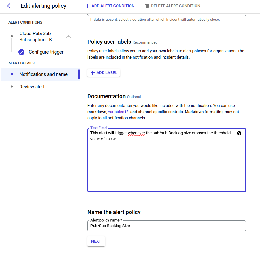Global Integration Homepage > Alerts for pub/sub Backlog Size > Screenshot from 2023-11-24 13-38-47.png