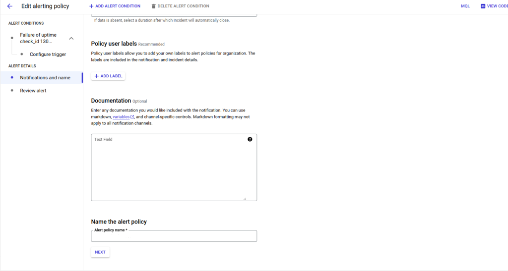 Global Integration Homepage > Alerts for URL failure with Uptime Check > Screenshot from 2023-11-23 22-17-48.png