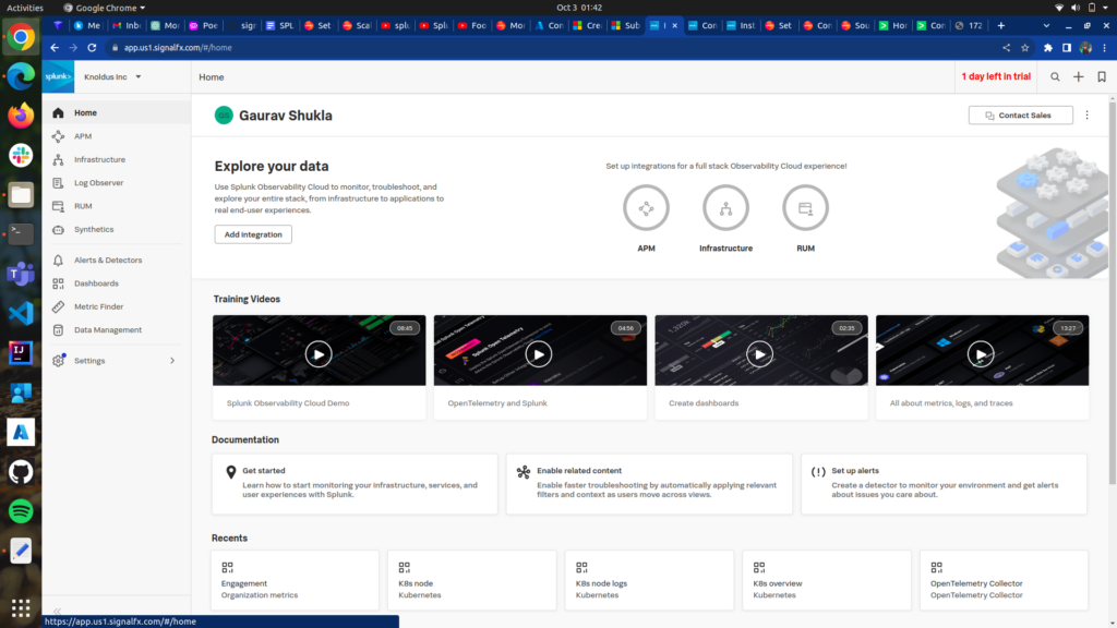 Splunk Observability Cloud Dashboard