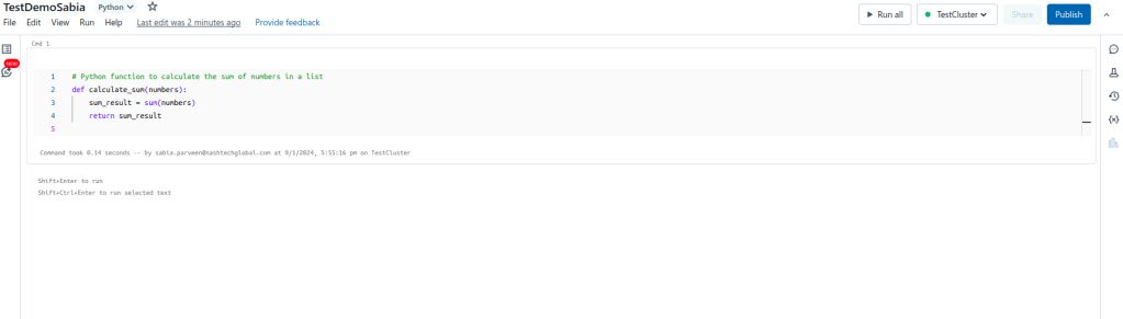 databricksNOtebookThree