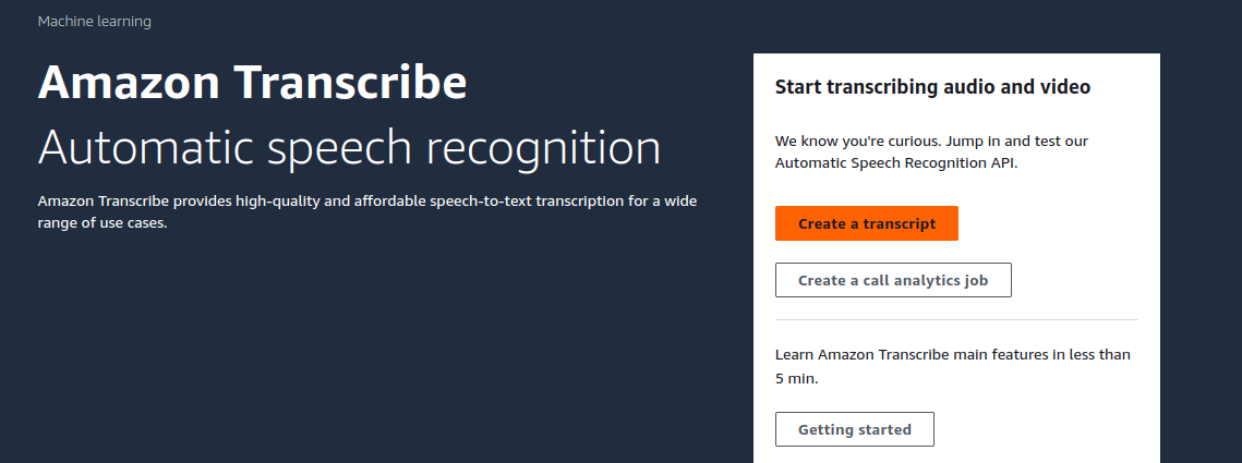 AWS Transcribe