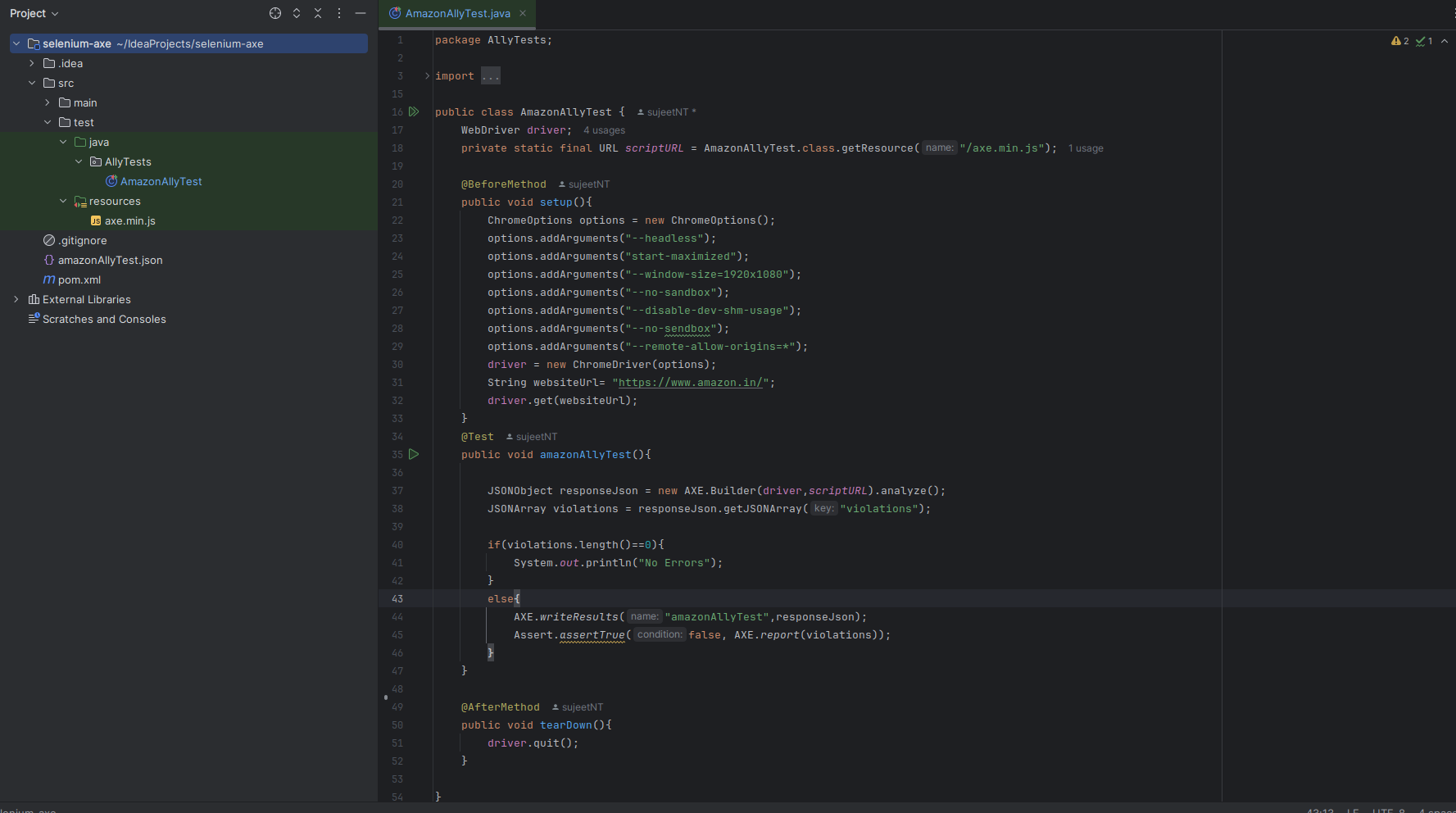 Handling Dynamic Content in Accessibility Tests using Axe and Selenium