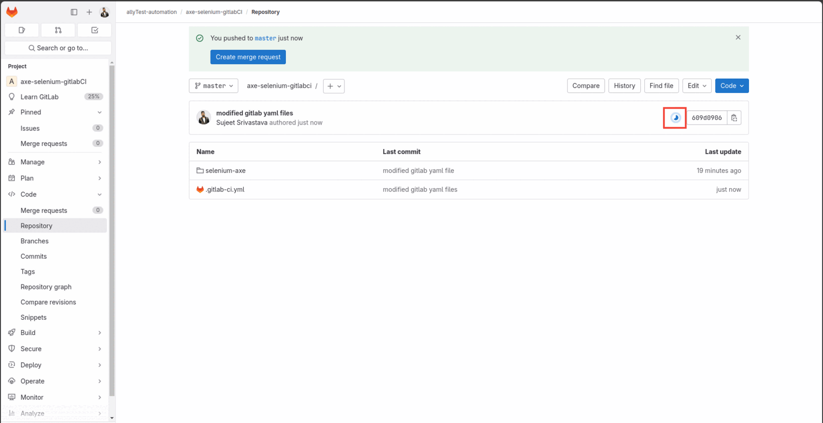 Accessibility CI pipeline