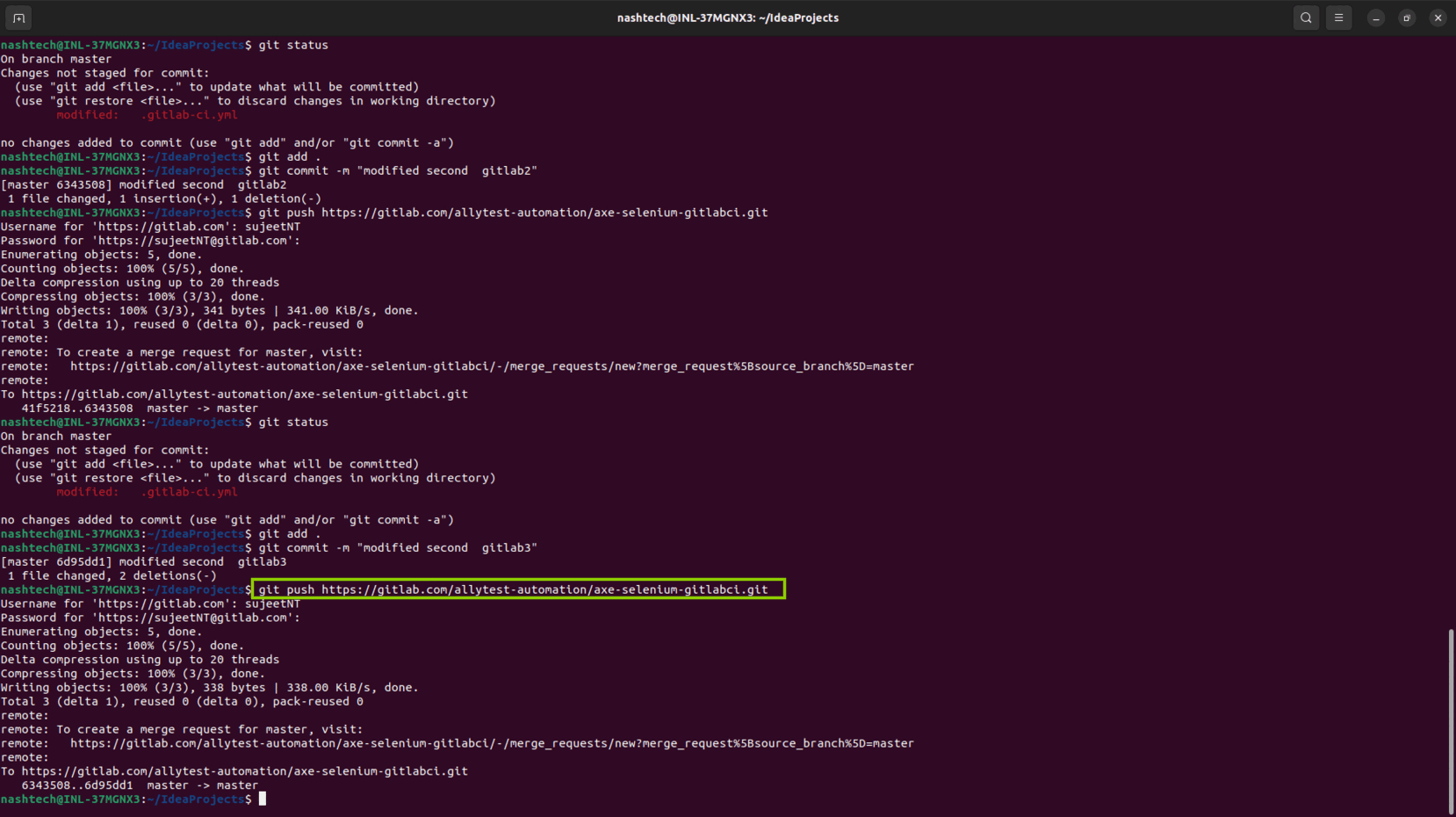 Accessibility Testing CI pipeline using Gitlab