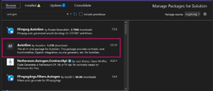 Autogen Package .net