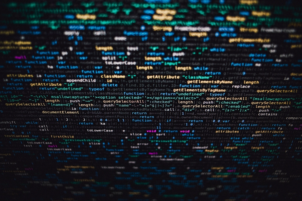 Software developer programming code black