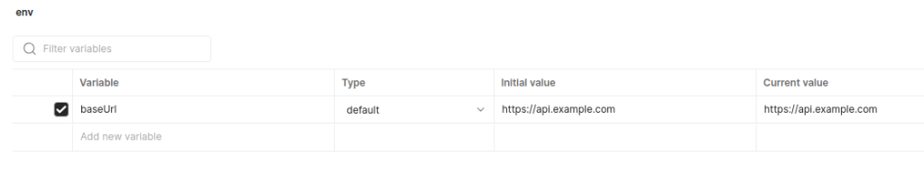Environment File in Postman for Crafting HTTP Calls in Postman