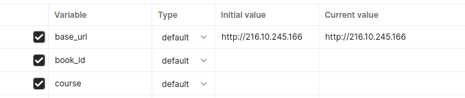Define environment variables.