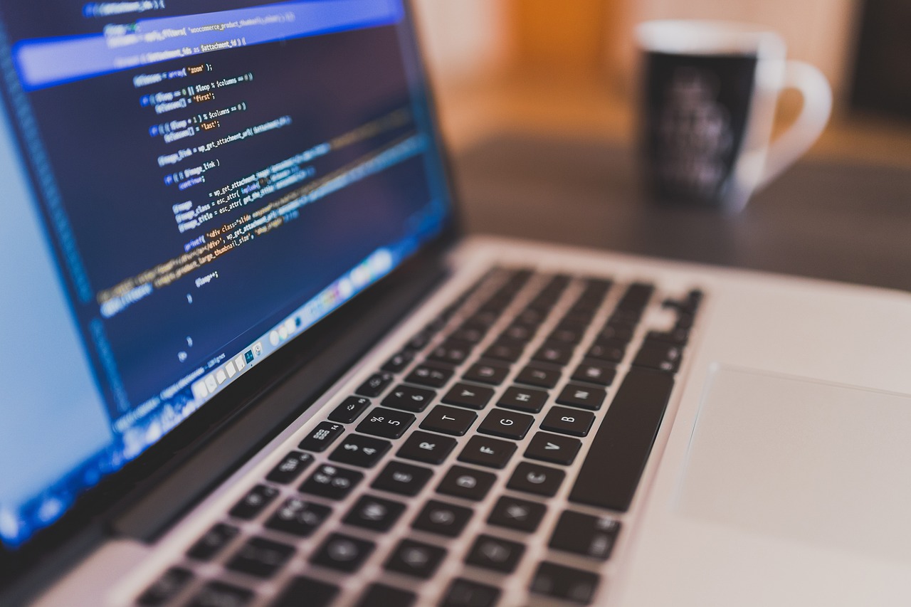 laptop with code