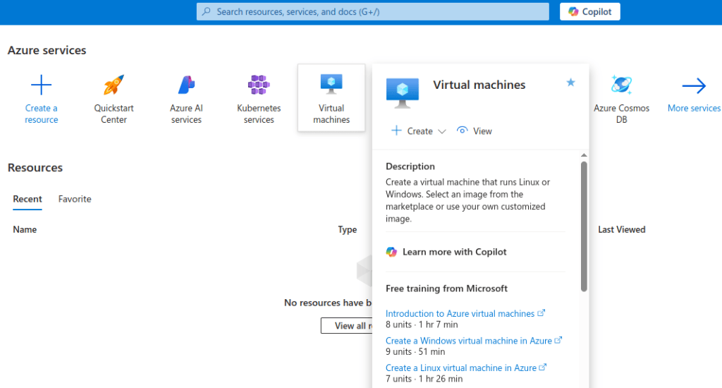 azure virtual machines
