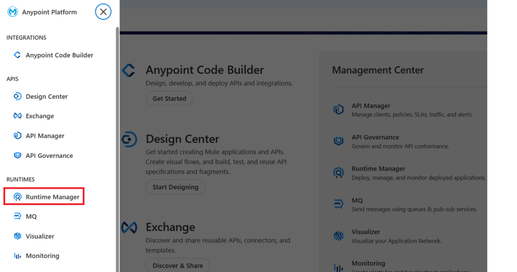 mulesoft runtime manager