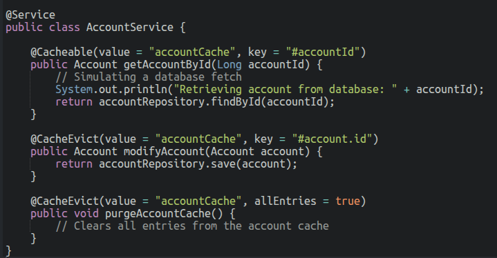 Spring Account Service