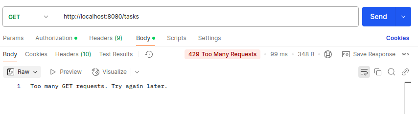 Testing after implementation of GET requests
