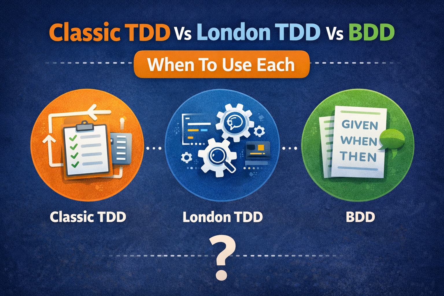 Classic TDD Vs London TDD Vs BDD When To Use Each