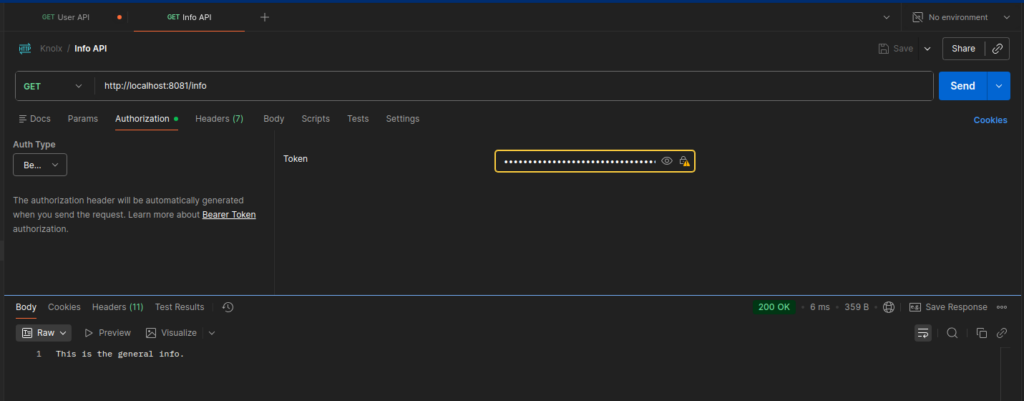 Testing endpoint that requires authentication only, without any role check